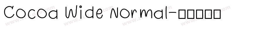 Cocoa Wide Normal字体转换